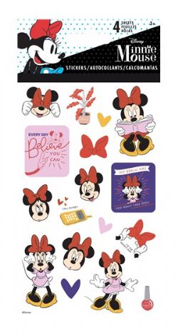 AUTOCOLLANTS MINNIE MOUSE - 4 FEUILLES